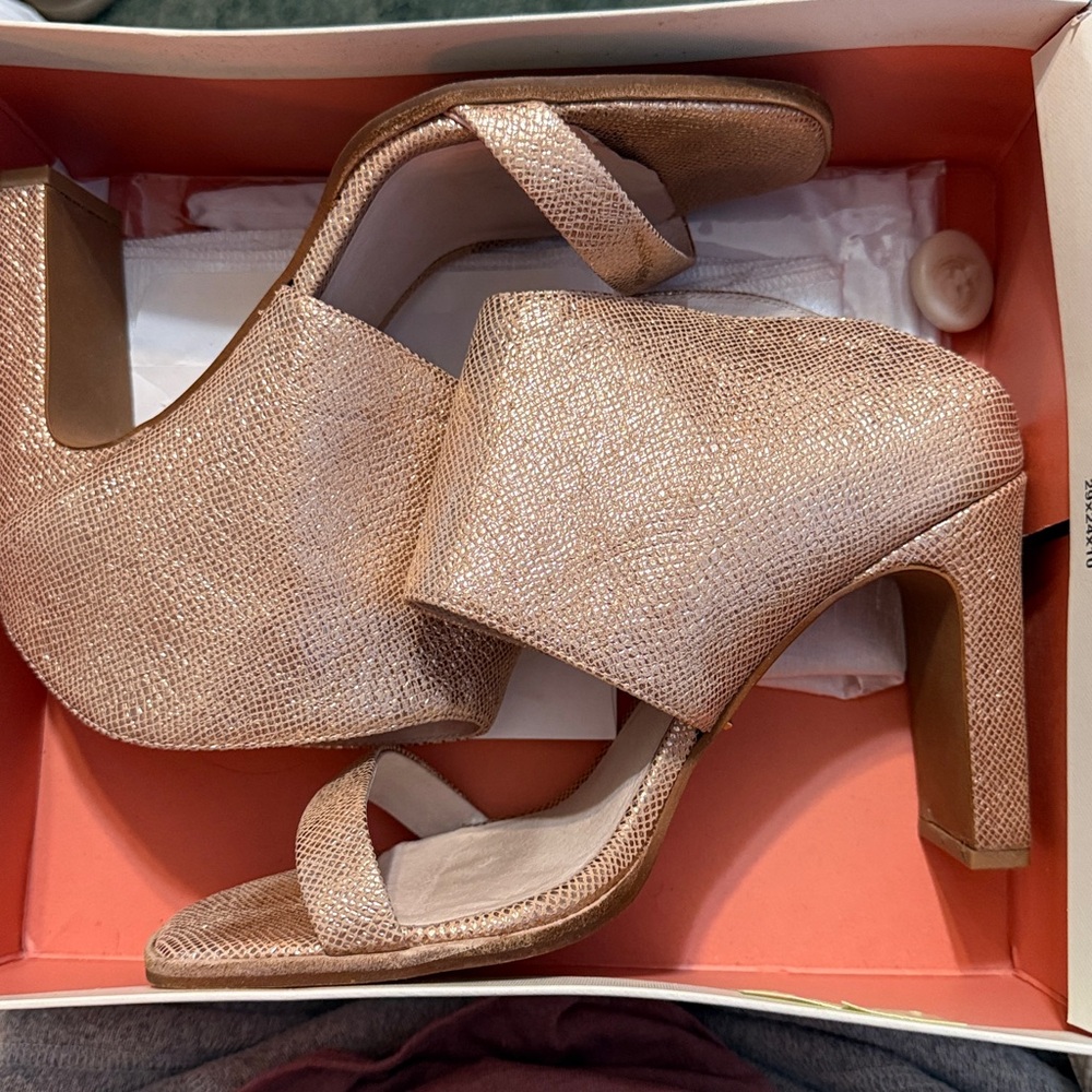 Elegant Rose Gold Women's Heels Worn Once from Herringstones Boutique